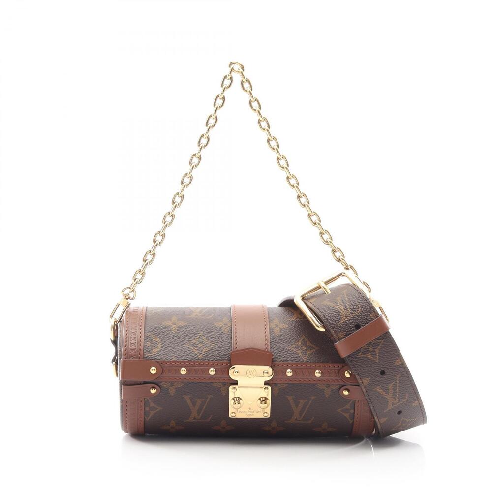 Louis Vuitton Papillon Trunk Monogram Handbag Canvas Leather Brown